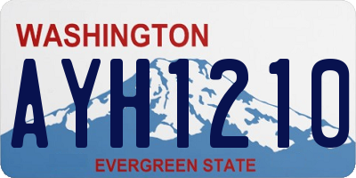 WA license plate AYH1210