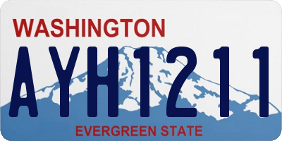 WA license plate AYH1211