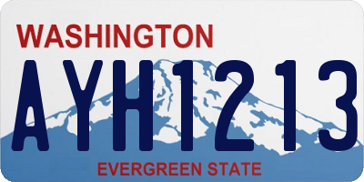 WA license plate AYH1213