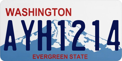 WA license plate AYH1214