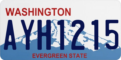 WA license plate AYH1215