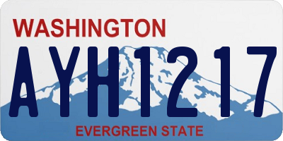 WA license plate AYH1217