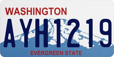 WA license plate AYH1219