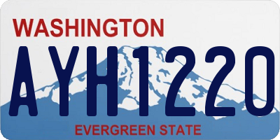 WA license plate AYH1220