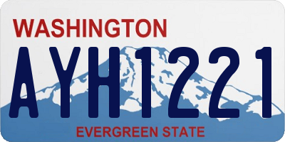 WA license plate AYH1221