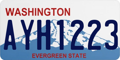 WA license plate AYH1223