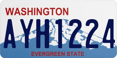 WA license plate AYH1224