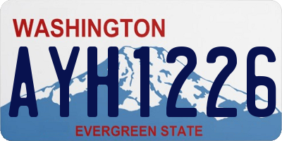 WA license plate AYH1226