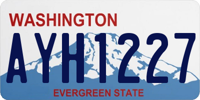 WA license plate AYH1227