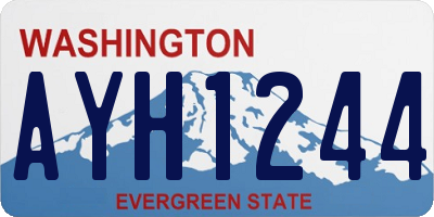 WA license plate AYH1244