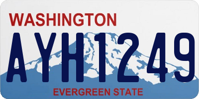 WA license plate AYH1249