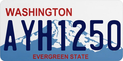 WA license plate AYH1250