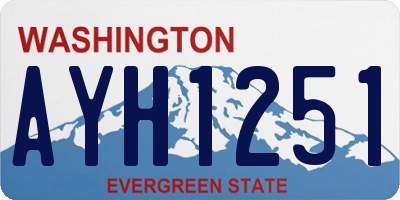 WA license plate AYH1251