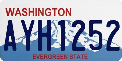 WA license plate AYH1252