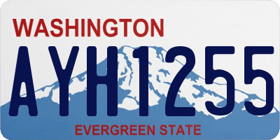 WA license plate AYH1255
