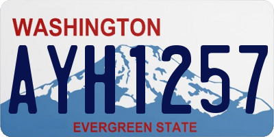 WA license plate AYH1257