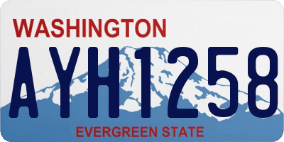 WA license plate AYH1258