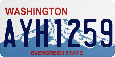 WA license plate AYH1259