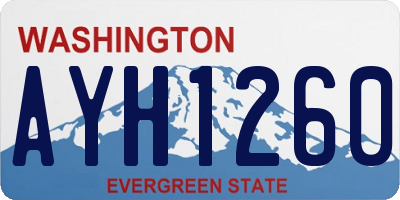 WA license plate AYH1260