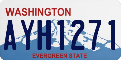 WA license plate AYH1271