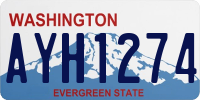 WA license plate AYH1274