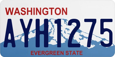 WA license plate AYH1275