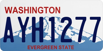 WA license plate AYH1277