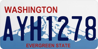 WA license plate AYH1278