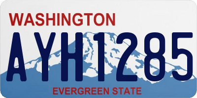 WA license plate AYH1285