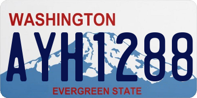 WA license plate AYH1288