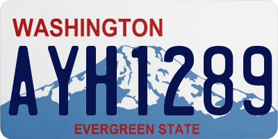 WA license plate AYH1289