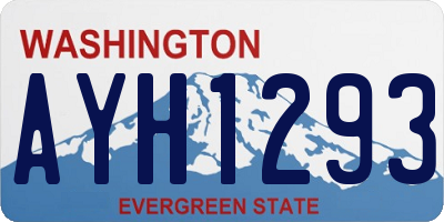 WA license plate AYH1293