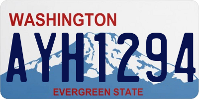 WA license plate AYH1294