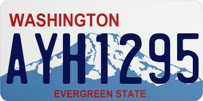 WA license plate AYH1295