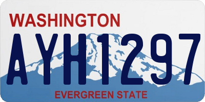 WA license plate AYH1297