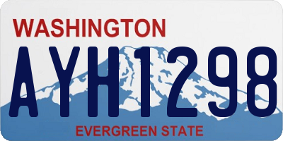 WA license plate AYH1298