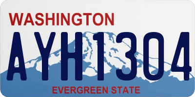 WA license plate AYH1304