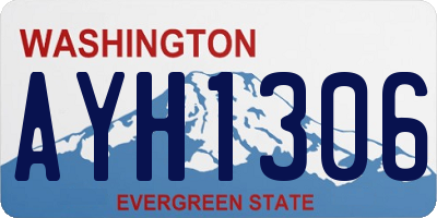 WA license plate AYH1306