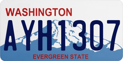 WA license plate AYH1307