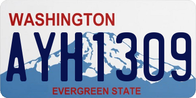 WA license plate AYH1309