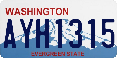 WA license plate AYH1315