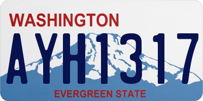 WA license plate AYH1317
