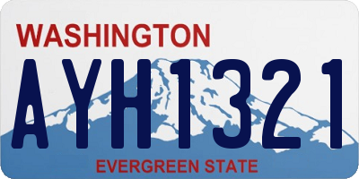 WA license plate AYH1321