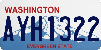 WA license plate AYH1322