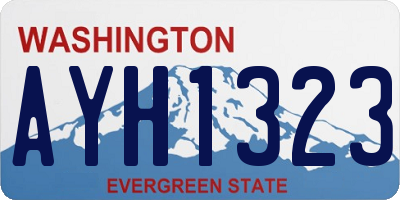WA license plate AYH1323