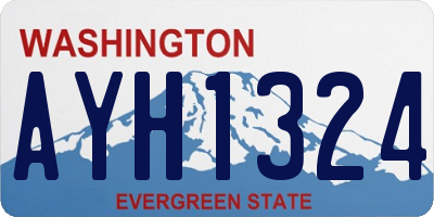 WA license plate AYH1324