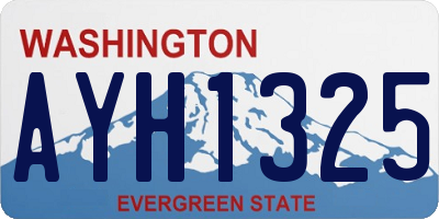 WA license plate AYH1325