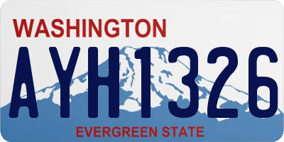 WA license plate AYH1326