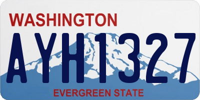 WA license plate AYH1327