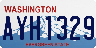 WA license plate AYH1329
